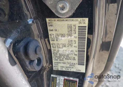 2017 Nissan Frontier Desert Runner/S/Sv-I4 из США, поврежденный, VIN 1N6BD0CT6HN701687